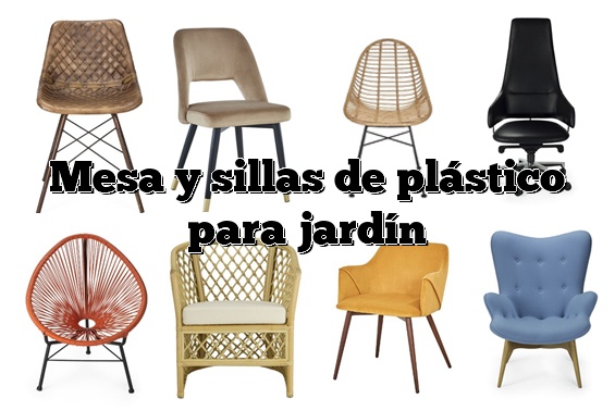 Mesa y sillas de plástico para jardín