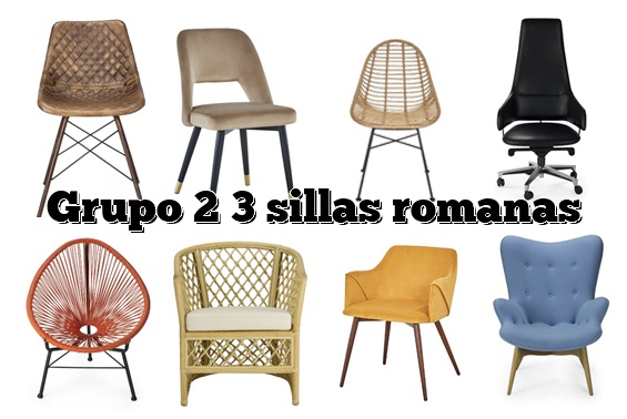 Grupo 2 3 sillas romanas